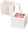 HYRYC 8 pezzi Scatola per Torta 20 x 20 x 20 cm Scatola Cartone per Torta con Finestra Scatola Regalo per il Trasporto di Piccole Torte o Pasticcini (8)