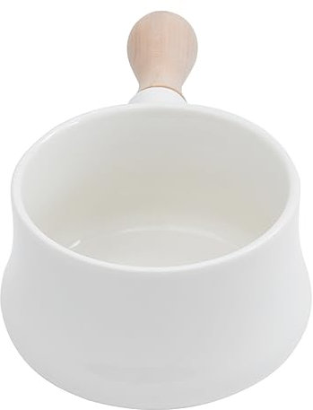 Amosfun Zuppiera Maneggiare Ciotole Di Cereali Brocca Di Porcellana Ciotole Adatte Forno Ciotola Di Cereali Ciotola Per Merenda Tazze Da Minestra Con Manici Scodella Domestica Bianca