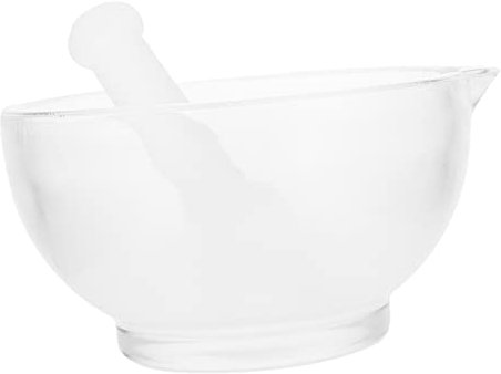 MAGICLULU Aparato Químico Para Experimentos Recipiente Triturador De De Vidrio Tazón De Molienda Con Mortero