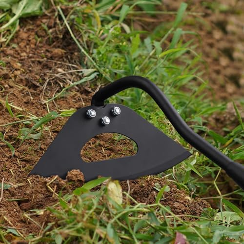 EUIJOIP Hoe Garden Tool, Hollow Hoe with 55 Inch Long Handle, Adjustable Manual Weeder Heavy Duty Garden Hoe for Weeding, Digging, Hoeing, Cutting and Loosing Soil