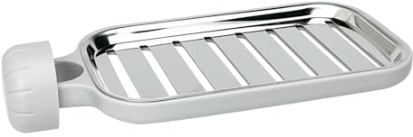 Portasapone da doccia, contenitore senza trapano, supporto spugna cucina, acciaio inox 304, binario 20-27 mm, lavello cucina, ideale
