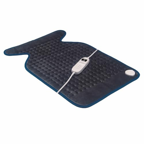 almohadilla electrica termica 100w, 9 niveles, auto apagado, 63x42cm. (sytech)