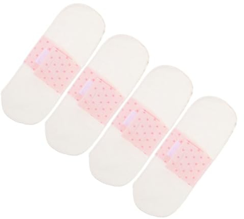UTHCLO 4stücke Waschbare Menstruationsbinden Aus Baumwolle Atmungsaktive Slipeinlagen Für Sanfte Pflege Menstruation Schwangerschaft Geburt Wasserfest