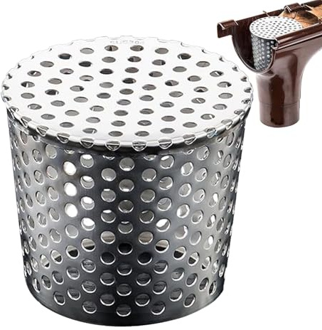 Filtro Di Protezione Per Grondaia, Protezione Per Pluviali, Filtro Per Pluviale In Acciaio Inox, Filtro Esterno Per Scarico, Previene Ostruzioni E Residui Di Sporco