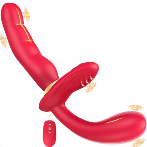 Gode Ceinture Couple Hétéro - Strapon Double Pénétration pour Femme et Lesbiennes, Silicone Réaliste Télécommandé Ceinture de Plaisir Sexuel à Deux, Jouets Sexuels pour Lesbiennes et Femmes