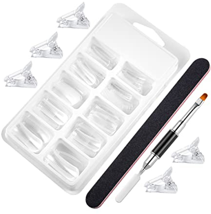 PACKOVE Kit De Moules Pour Manucure Extension Ongles Avec Outil De Set De Pochoirs Pour Nail Art