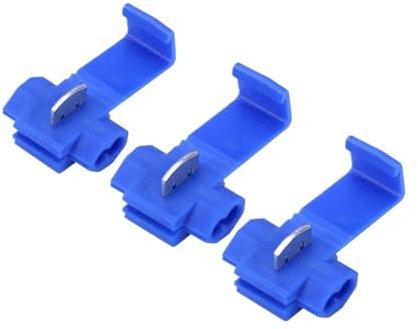 Yurefax Auto Line Connector T Shape Wire Cable Connectors Terminals Crimp Splitter Car Audio Kit Quick Connection Clip Wire Tailgate Cable Replacement(Blue,20PCS)
