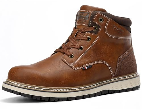 ARRIGO BELLO Stivali Uomo Invernali Scarpe Invernale Scarponcini Neve Stivaletti Antiskid Caldo Trekking Montagna Boots Taglia 41-46 (C Marrone-Rete Traspirante, Taglia 43)