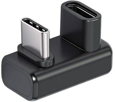 NFHK Adattatore USB5.0 80 Gbps maschio-femmina, adattatore di estensione a forma di U opposta, angolato sul retro con 240 W, 16 K, 8 K, 5 K, compatibile con USB4.0 Thunderbolt3/4/5