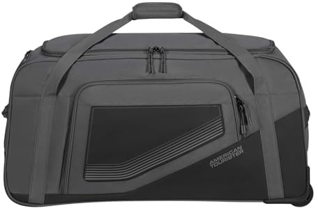 American Tourister City Racer - Reisetasche mit Rollen 77 cm, 129 L - Viel Stauraum & Separates Schuhfach - Wasserabweisend, Mehrere Griffe, Robust - Schwarz