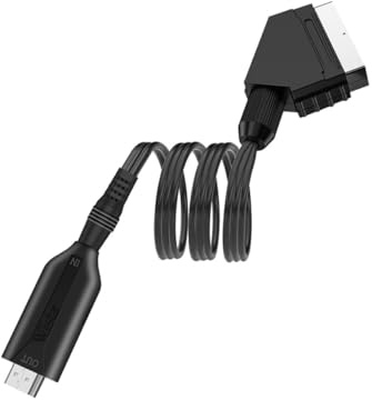 MUELODSIC Adattatore Scart a Video Cavo Usb 1 Metro Convertitore Upscale Audio Video 720p 1080p Per Tv Smartphone Display Digitale