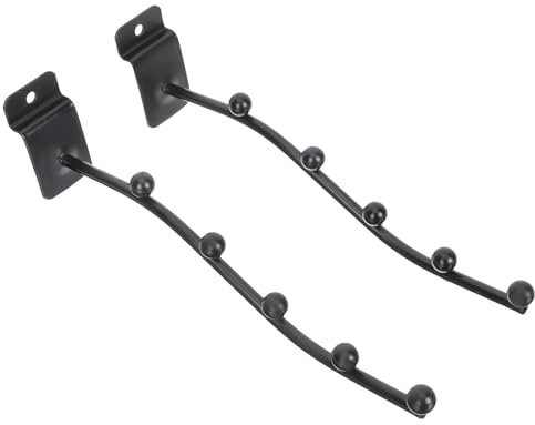 ULTECHNOVO Colgador de Flauta de Hierro Negro con Ranuras, Soporte Práctico para Colgar Instrumentos de Viento, Adorno Interior, Paquete de 2 Piezas para Instrumento Musical