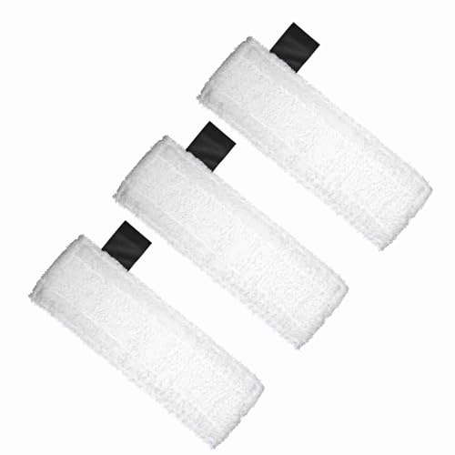 Saluaqui 3 Pack Microfiber Cloth Set Replacement for SC2 SC3 SC4 SC5 High Absorbent Terry Cloths Rag Nozzle Cover Accessories for Efficient Performance (3 Mopping Pads)