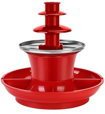 Mini Fontana Di Cioccolato A 3 Strati Con Frutta E Noci, Vassoio Da Portata, Macchina For Sciogliere Il, For Matrimoni, Feste Compleanno Flusso Continuo E Regolare