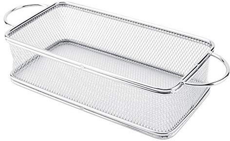 10.63 * 4.72 * 2.36inch Edelstahl Frittierkorb Multifunktionsgitter mit Griffen Küchensieb Sieb Lebensmittelqualität MEHRWEG VERPACKUNG(27 * 12 * 6)