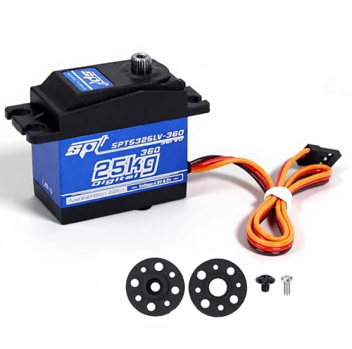 25KG RC Servo, 4,8V-6,0V Digital Servo 25KG Kontinuierliche Rotation Metall Mit Zubehör und Schrauben Set Digital Servo für RC Roboter/RC Auto