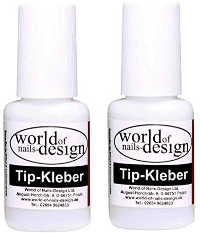 Profi-Tipkleber, Spezial Nagelkleber extra stark in der Pinselflasche 2er Pack (2 x 7,5gr.)