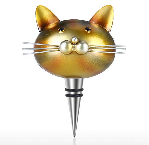 Cat Wine Bottle Stopper Metal Beverage Bottle Plugs Best Gift Accessories for Cat Lovers