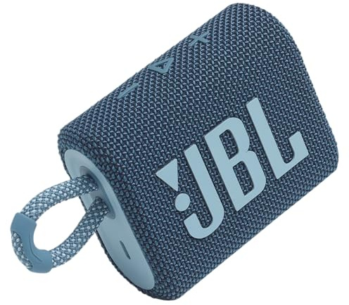 JBL Go 3 : Enceinte Portable avec Bluetooth, Batterie intégrée, Fonction étanche et Anti-poussière Bleue JBLGO3BLUAM