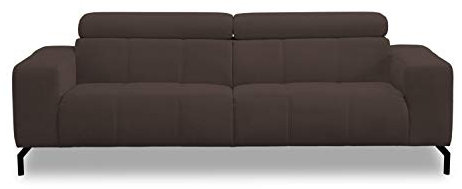 DOMO Collection Cunelli 2,5 Sitzer, Sofa mit Rückenfunktion, Garnitur mit Relaxfunktion, braun, 238x104x79 cm