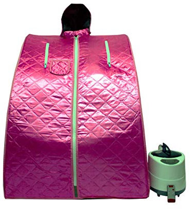 KOVFBRO Portable Steam Sauna Room STEAM Bath Steamer Pot Slimming Therapy Household Shower Cabin Steam Panel Home Sauna SPA Hammam Pink