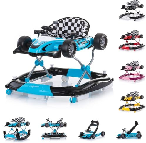 Chipolino Lauflernwagen 4 in 1 Racer, verstellbar, Wippe, Activitycenter, Farbe:blau