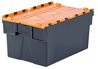 Provost Bac navette gerbable et emboîtable orange 40L - 60 x 40 x 25cm