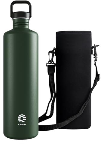 Healter Trinkflasche 2l Edelstahl Einzelwand Unisolated Wasserflasche Lecksichere Edelstahl Flasche Umweltfreundlich Wiederverwendbar für Fitness und Outdoorsport(Grün)