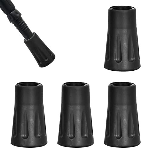 Zehenschutzkappe aus Gummi, Endkappen aus Gummi, Endkappen aus Gummi, Endkappen für Nordic Walking Stöcke, Schutzkappen aus Gummi, Ersatzkappen aus Gummi, 4 Stück