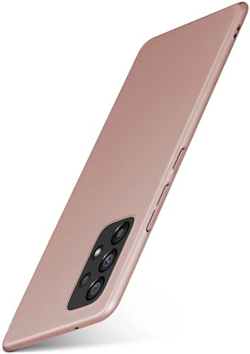 moex für Samsung Galaxy A53 5G Hülle Ultra Dünn, Schutzhülle mit erhöhtem Kameraschutz, Slim Cover Hardcase Backcover, Dünnste Handyhülle Minimalistisch Alpha Case, Rosegold