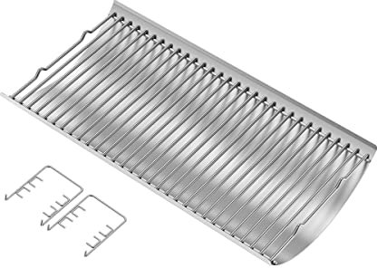 SafBbcue 27 Zoll Aschekasten Ersatzteile für Char Griller 1224 1324 2121 2222 2727 2828 2929 Ersatzteile Char-Broil 17302056 Kohlepfanne/Kohlewanne mit Feuerrostaufhängung - Edelstahl