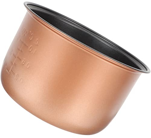 Reemplazo de olla interior de olla arrocera, olla de cocina interior pequeña de 3L, ollas interiores antiadherentes, revestimiento interior recubierto, reemplazo de contenedor ( Color : Rose Gold )