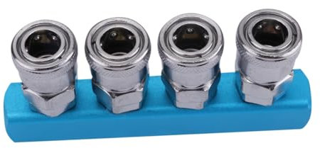 Veemoon Luft Auspuff mit Schnellkupplung stainless steel inoxlm Schnellanschluss-Luftanschlüsse Kompressor-Schnellkupplungsstecker Luftkompressor Verbinder Luftschlauch Zubehör er Stahl