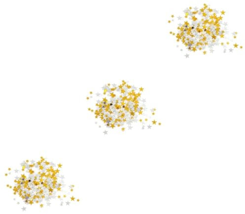 PRETYZOOM 9 Packungen Dekor Weihnachtskonfetti Goldrand Fotokabinenrahmen Kunsthandwerk komfetti the office kneipe silbernes und goldenes Konfetti glitzerndes Konfetti Blitz Gold und Silber