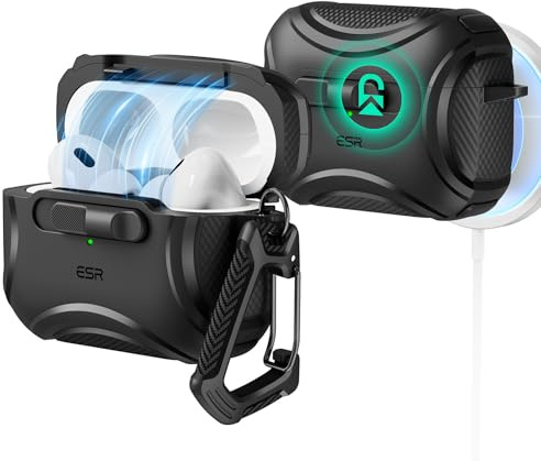 ESR Hülle für AirPods Pro 2, MagSafe kompatibel, Sicherer Verschluss