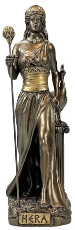 Hera Juno Greek Roman Goddess Queen of Gods Statue Sculpture Figure Bronze Effect