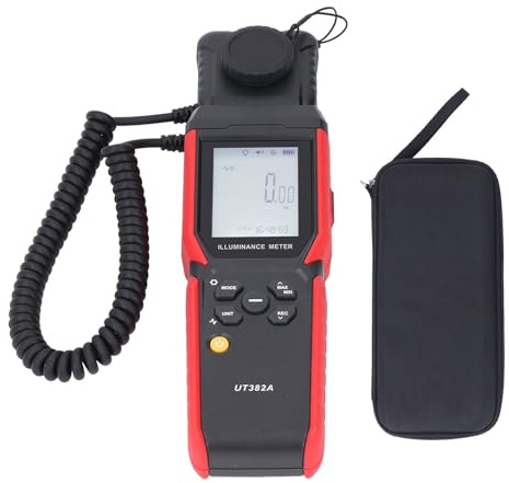 Digitaler Beleuchtungsstärke-Lichtmesser-Tester, 0–400.000 Lx, Tragbarer Umgebungstemperaturmesser für den Innen- und Außenbereich, Zum Wachsen von Pflanzen, Filmfotografie,