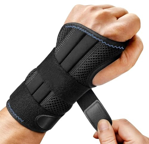 GLEEMEN Tutore Polso, Polsiera Ortopedica Regolabile per Uso Giorno e Notte,Polsiera del Polso per Artrite, Tendinite, Distorsione e Protezione Sportiva (Sinistra, L/XL (Polso 20-26 CM))