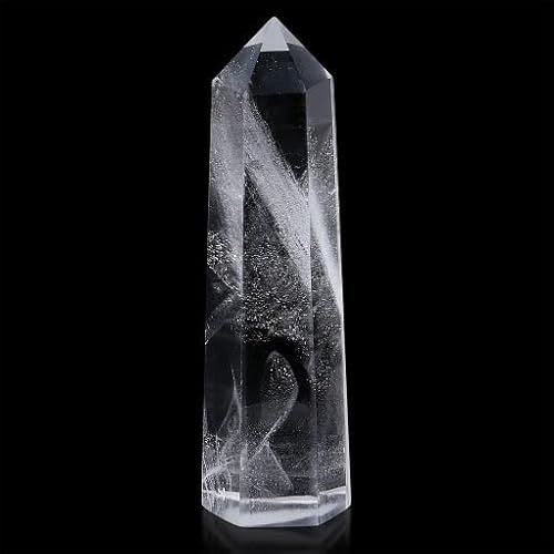 GUJOXILA 9-10cm Bergkristall Turm Groß Klarer Quarz Kristalle Türme | Heilstein Stein Kristall Stab Hexagonal Punkt Stäbe Punktstab Heilung Meditation Energie Reiki