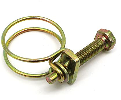 Doppeldrahtschlauchklammer, Schlauchklammer, 10 Stück verstellbare Rohrschelle, Doppeldraht-Schlauchschelle, Sanitär-Befestigungszubehör,(28-32mm)