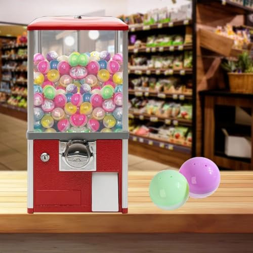 WANGYYDS Dispensador Automático De Cápsulas, Dispensador De Caramelos De Goma De Mascar Gumball, Máquina De Caramelos para Uso Profesional, Juego De Imitación Dispensador De Caramelos,Red