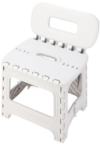 Escabeau Pliant, Escabeau Portable pour Adultes et Enfants, Escabeau épais en PP avec Poignée pour Camping en Plein Air, Pêche, Pique-Nique, (Grand)