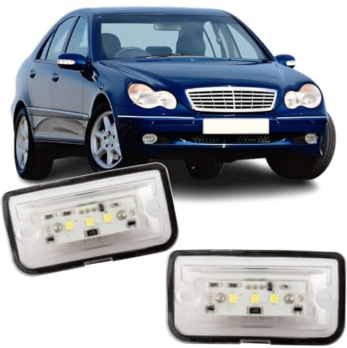 REINKO LED Kennzeichenbeleuchtung passt für Mercedes-Benz C-Klasse Limo. W203 CLK W209 SL W230 R230