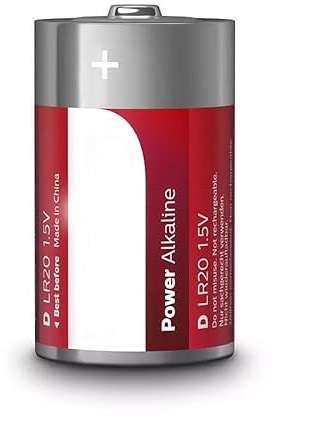 Philips LR20P2B/10 1.5V Alkaline D Battery Duo Pack of 2 for reliable and long-lasting performance on your devices. Ideal for Toys, Controls and more.
