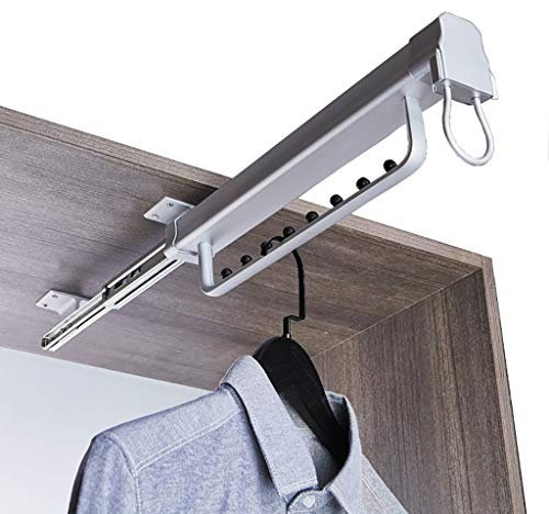 Ausziehbarer Kleiderbügel mit Kugel-Schiebestange, dehnbare Kleiderstange, Aluminiumrahmen, Tragkraft 30 kg, erhältlich in 5 Größen (Größe: 45,8 cm)