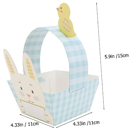 FRCOLOR 15 Stück Osterkorb Dekoration Popcorn Karton Osterkörbe Verpackung Weiden Aufbewahrungskorb Füller Osterkuchen Dekorationen Eimer Osterleckereien Für Papiermarmelade