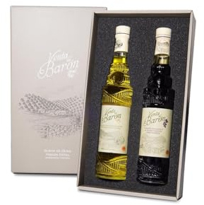 Venta Del Barón - Vinaigre PX 500ML + Huile d'olive extra vierge 500ML | DOP Priego de Córdoba - Andalousie - Espagne | Qualité premium |