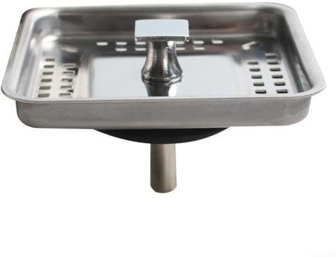 Couvercle de vidange carré pour évier de cuisine - Filtre à déchets pour douche - Siphon efficace pour les canalisations de cuisine et de salle de bain