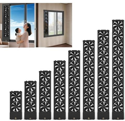 GZPKJ Ventilatore Verticale per Finestre Scorrevoli, Ventilatore di Scarico Retrattile per Finestre da Cucina, Senza Fori, 35-135 Cm Opzionale, per Casa, Cucina, Camera da Letto E Ufficio