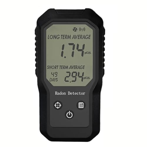 Qusedwey Rilevatore di Radon Portatile Digitale Strumento di Monitoraggio del Gas Altamente Sensibile per L'Uso Della Casa Monitor di Radiazioni Domestiche